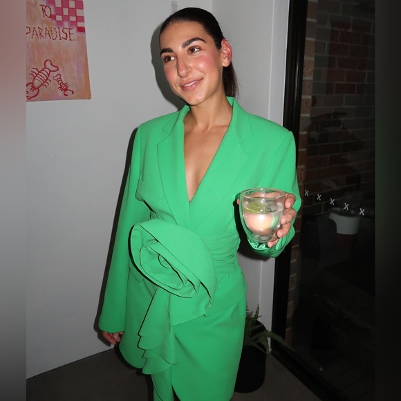 Rachel Gilbert Santiago Jacket Dress in Green - Picture 6 of 16